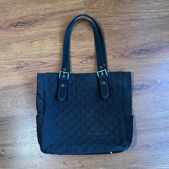 Vera Bradley Handbags - Vera Bradley brown Tote with Silver Hardware